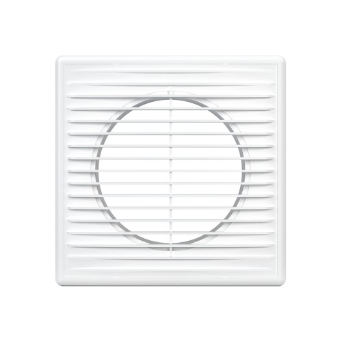 1515П10Ф  Решетка вентиляционная ПФ фланец D100 разъемная 150x150 пластик ERA