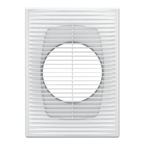 1825П12Ф  Решетка вентиляционная ПФ фланец D125 разъемная 183х253 пластик ERA