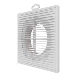 2121П12Ф  Решетка вентиляционная ПФ фланец D125 разъемная 209х209 пластик ERA