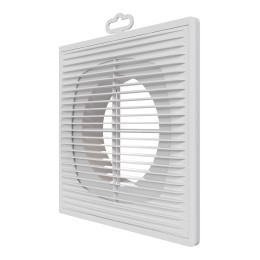 2121П12Ф  Решетка вентиляционная ПФ фланец D125 разъемная 209х209 пластик ERA