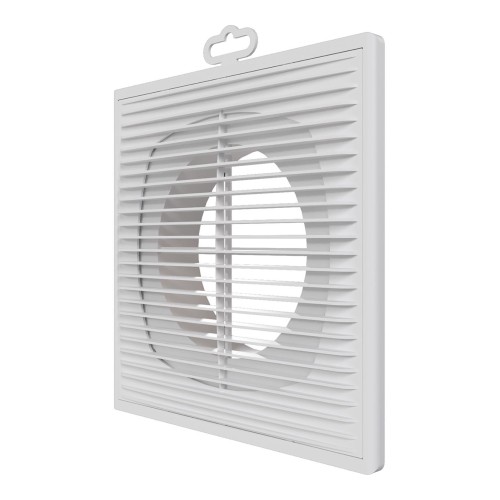 2121П12Ф  Решетка вентиляционная ПФ фланец D125 разъемная 209х209 пластик ERA