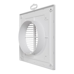 2121П12Ф  Решетка вентиляционная ПФ фланец D125 разъемная 209х209 пластик ERA