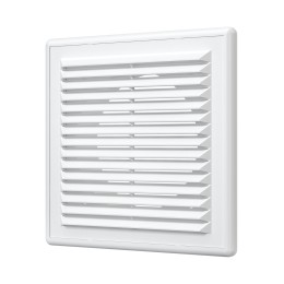 1515R10F  Решетка вентиляционная RF. фланец D100 разъемная 150x150 пластик ERA