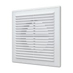 2121R12F  Решетка вентиляционная RF. фланец D125 разъемная 209х209 пластик ERA