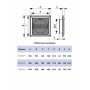 1515R10F  Решетка вентиляционная RF. фланец D100 разъемная 150x150 пластик ERA