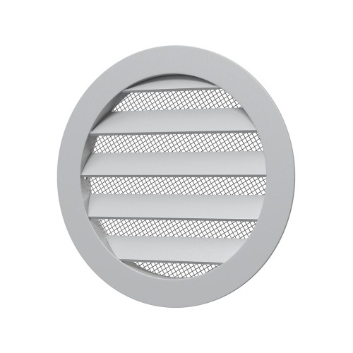 10РКМ  Решетка вентиляционная РКМ фланец D100 сетка D125 алюминий ERASTREETLINE