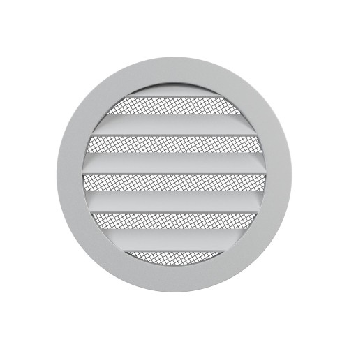 10РКМ  Решетка вентиляционная РКМ фланец D100 сетка D125 алюминий ERASTREETLINE