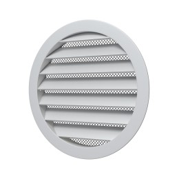 12,5РКМ  Решетка вентиляционная РКМ фланец D125 сетка D150 алюминий ERASTREETLINE