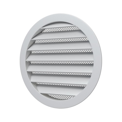 12,5РКМ  Решетка вентиляционная РКМ фланец D125 сетка D150 алюминий ERASTREETLINE