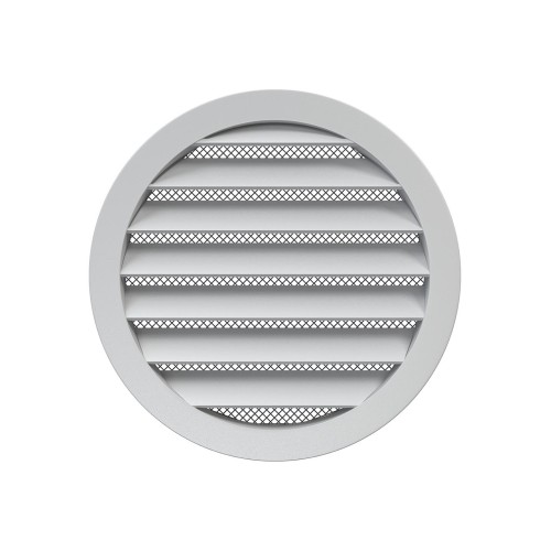 12,5РКМ  Решетка вентиляционная РКМ фланец D125 сетка D150 алюминий ERASTREETLINE