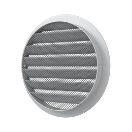 12,5РКМ  Решетка вентиляционная РКМ фланец D125 сетка D150 алюминий ERASTREETLINE