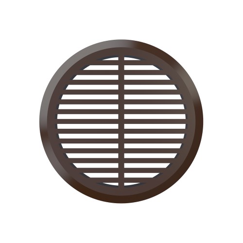 05ДП 1/4 кор  Решетка вентиляционная ДП фланец D45 переточная D50 пластик Brown 4 шт ERA