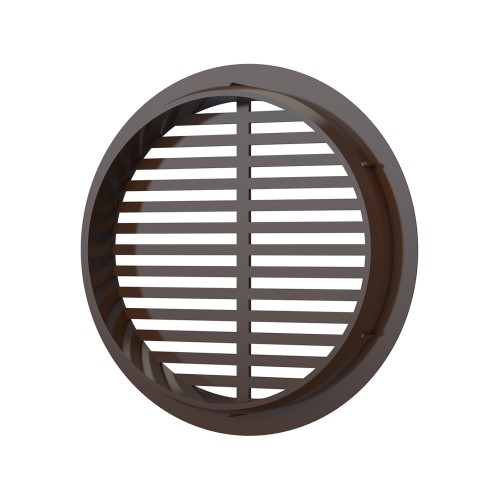 05ДП 1/4 кор  Решетка вентиляционная ДП фланец D45 переточная D50 пластик Brown 4 шт ERA