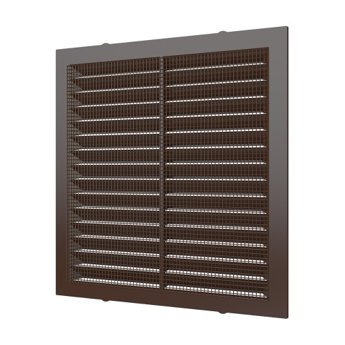 1313С кор  Решетка вентиляционная С сетка 138х138 пластик Brown ERA