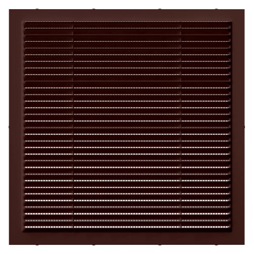 2828С кор  Решетка вентиляционная С сетка 280х280 пластик Brown ERA