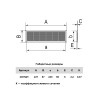 2307ДП  Решетка вентиляционная ДП фланец 220х60 переточная 227х67 пластик ERA