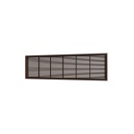 2307ДП кор  Решетка вентиляционная ДП фланец 220х60 переточная 227х67 пластик Brown ERA