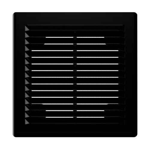 1515Р Black  Решетка вентиляционная Р сетка разъемная 150х150 пластик Black ERA