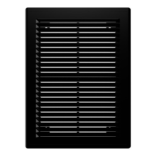 1520Р Black  Решетка вентиляционная Р сетка разъемная 150х200 пластик Black ERA