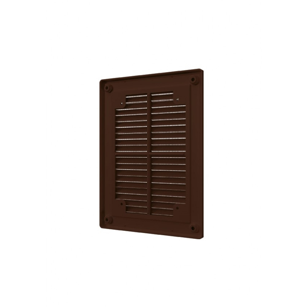 1520Р кор  Решетка вентиляционная Р сетка разъемная 150х200 пластик Brown ERA