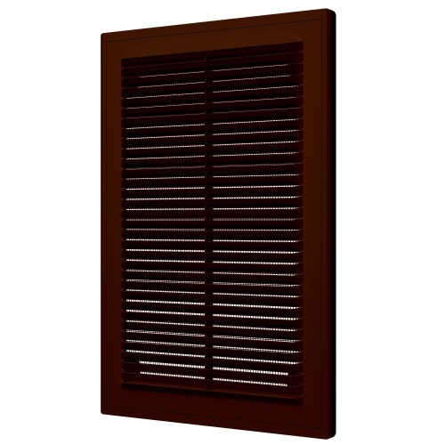 2030Р кор  Решетка вентиляционная Р сетка разъемная 200х300 пластик Brown ERA