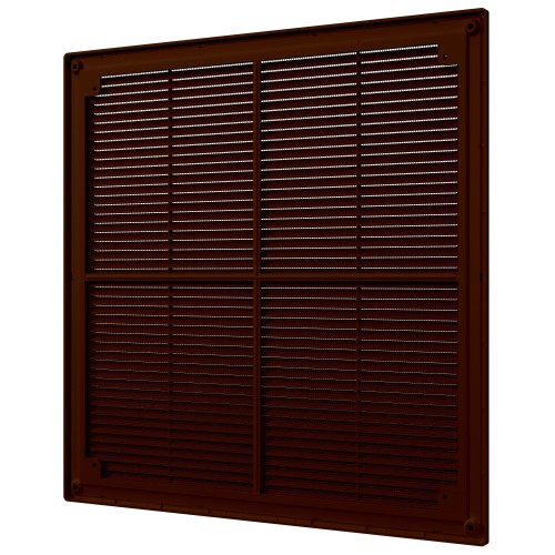 3030Р кор  Решетка вентиляционная Р сетка разъемная 300х300 пластик Brown ERA