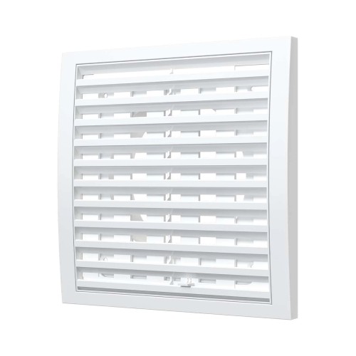 1515RRP10F  Решетка вентиляционная RRPF фланец D100 разъемная регулируемая 150x150 пластик ERA