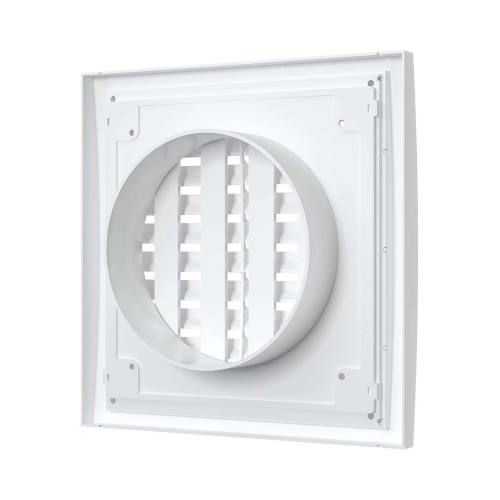 2020RRP12,5F  Решетка вентиляционная RRPF фланец D125 разъемная регулируемая 200х200 пластик ERA