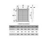 2020RRP12,5F  Решетка вентиляционная RRPF фланец D125 разъемная регулируемая 200х200 пластик ERA
