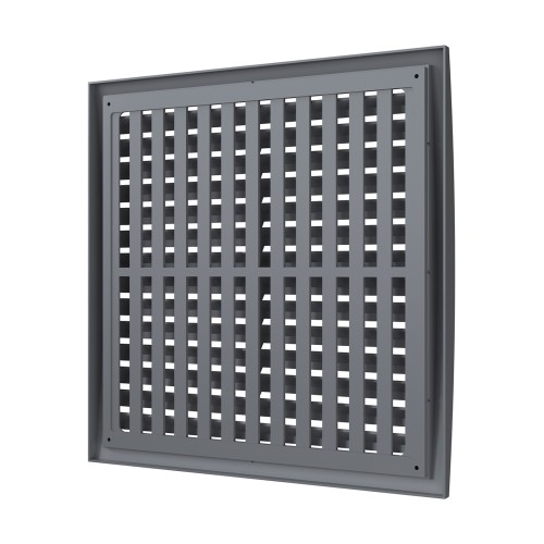 3535РРПН сер  Решетка вентиляционная РРПН разъемная регулируемая 350х350 ASA Gray ERASTREETLINE