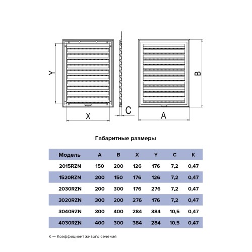 4030RZN  Решетка вентиляционная RZN сетка разъемная 400х300 пластик ERA