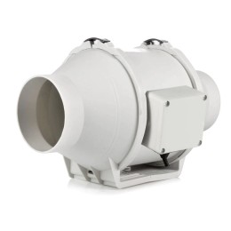 Канальный вентилятор Hon&Guan HF-100P из полипропилена со смешанным потоком