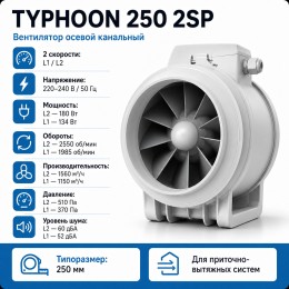 ERA TYPHOON 250 2SP Вентилятор осевой канальный 