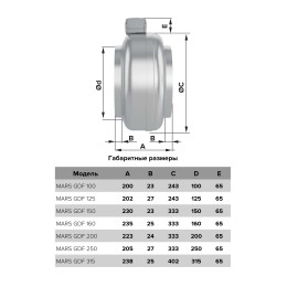 Mars GDF 100 Канальный вентилятор