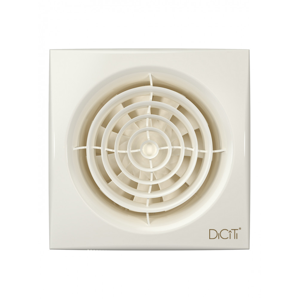 Вентилятор накладной AURA D125 обр.клапан Ivory DICITI
