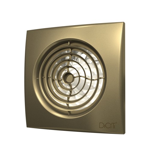 Вентилятор накладной AURA D125 обр.клапан Champagne DICITI