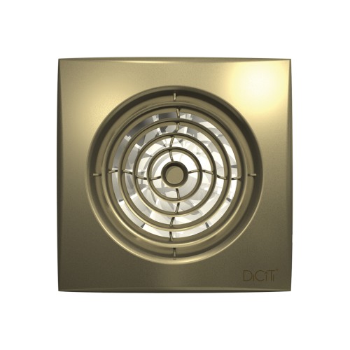 Вентилятор накладной AURA D125 обр.клапан Champagne DICITI
