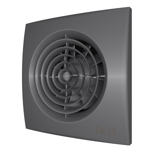 Вентилятор накладной AURA D100 обр.клапан Dark gray metal DICITI