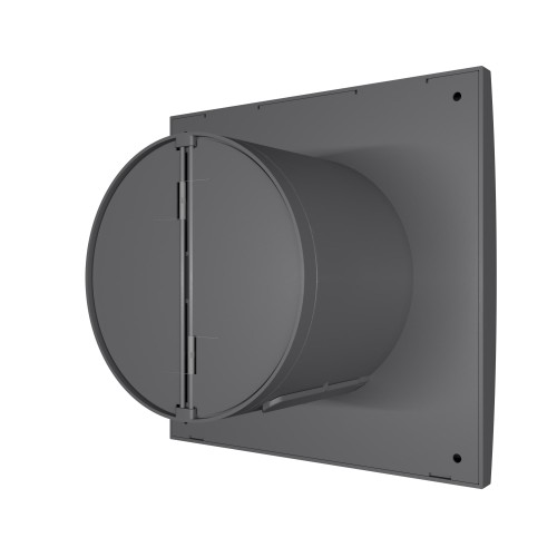 Вентилятор накладной AURA D100 обр.клапан Dark gray metal DICITI