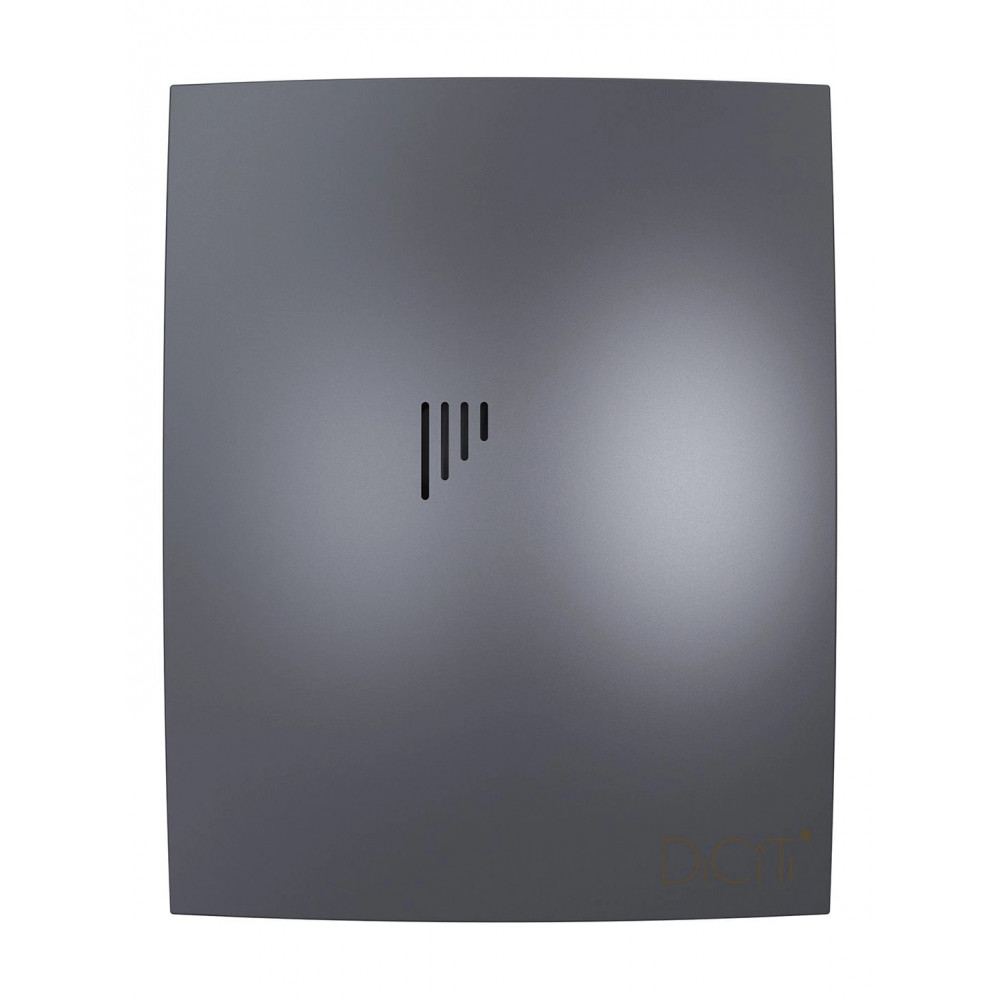 Вентилятор накладной BREEZE D125 обр.клапан Dark gray metal DICITI