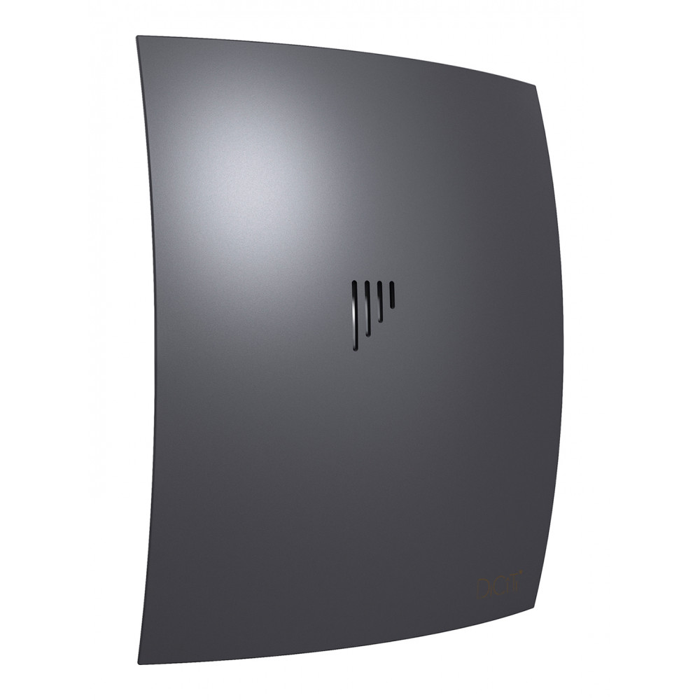 Вентилятор накладной BREEZE D125 обр.клапан Dark gray metal DICITI