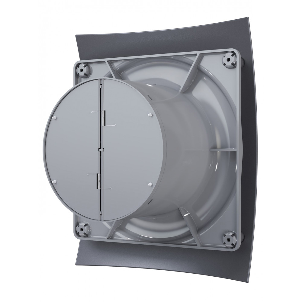 Вентилятор накладной BREEZE D125 обр.клапан Dark gray metal DICITI