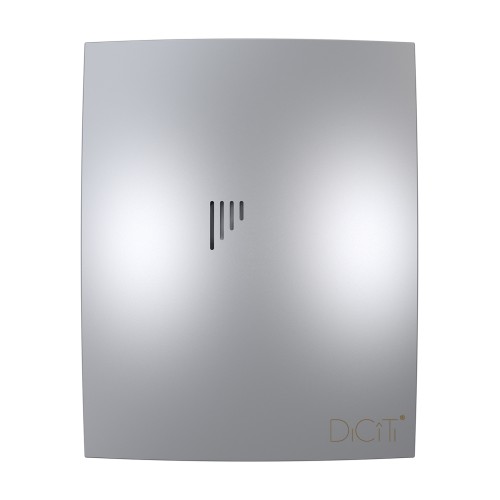 Вентилятор накладной BREEZE D125 обр.клапан Gray metal DICITI