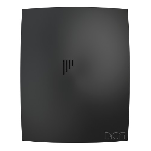 Вентилятор накладной BREEZE D125 обр.клапан Matt black DICITI