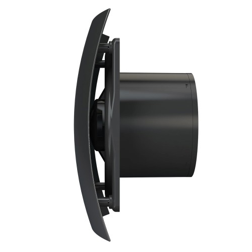Вентилятор накладной BREEZE D125 обр.клапан Matt black DICITI