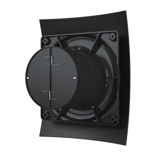 Вентилятор накладной BREEZE D125 обр.клапан Matt black DICITI