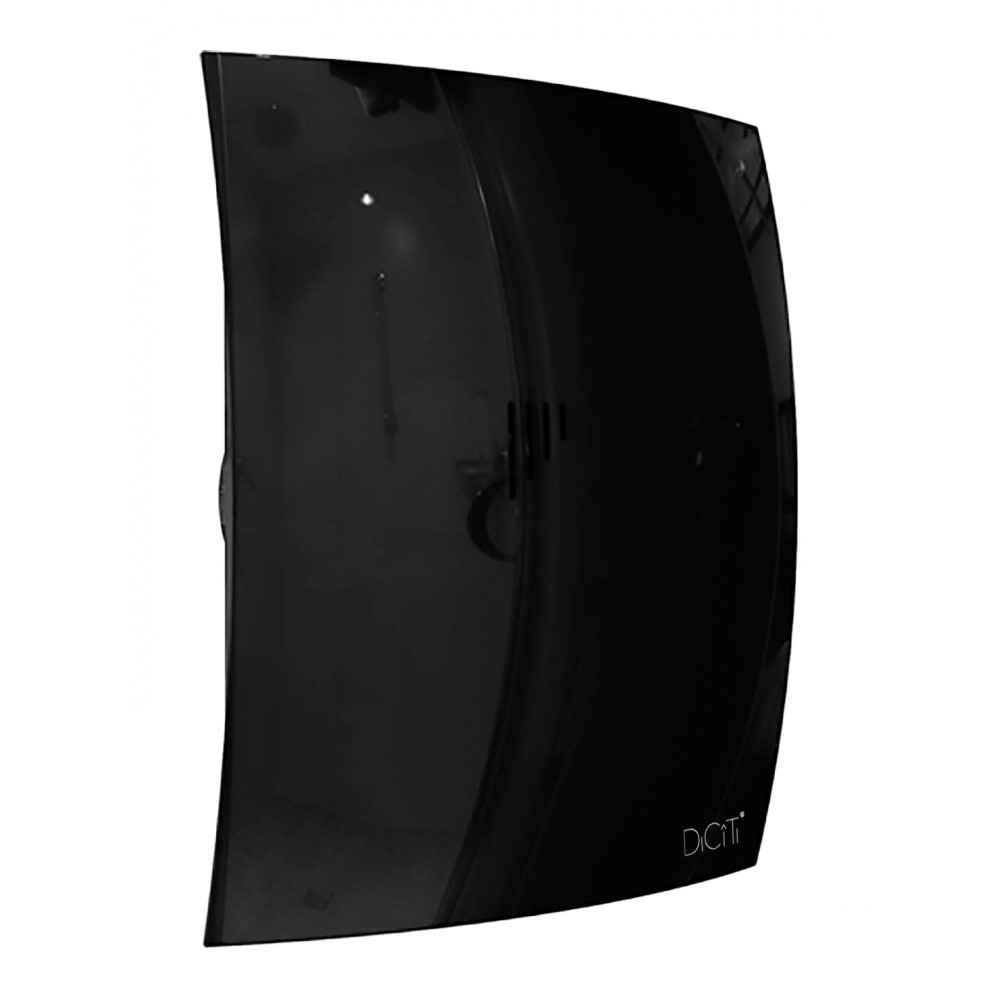 Вентилятор накладной BREEZE D100 обр.клапан Obsidian DICITI