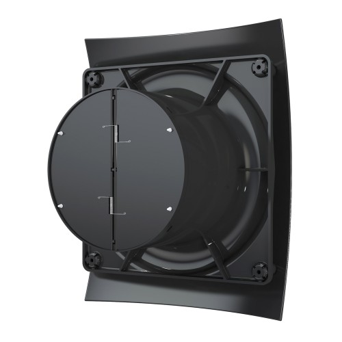 Вентилятор накладной BREEZE D100 обр.клапан Obsidian DICITI