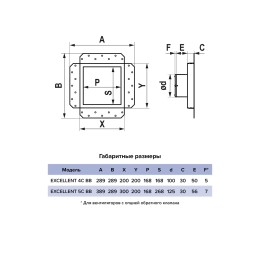 Вентилятор встраиваемый EXCELLENT D125 осевой обр.клапан шариковый подшипник черный матовый ERA
