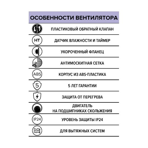 Вентилятор накладной REST D125 сетка обр.клапан HT ERA